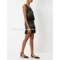 Rainbow Stripe Woven Fransen Hem Top Herstellung Großhandel Mode Frauen Bekleidung (TA4070B)